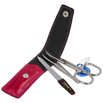 Kožená manikúra a pedikúra fuchsiová - Solingen Feliksa