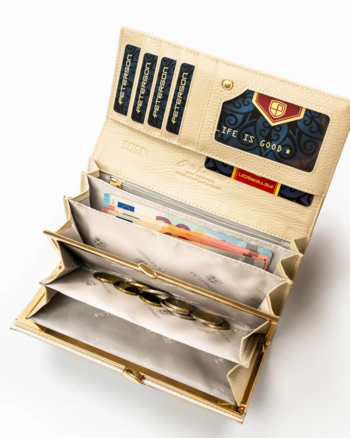 Dámská koženkovo/kožená peněženka béžová - Peterson Merilee