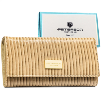 Dámská koženkovo/kožená peněženka béžová - Peterson Merilee