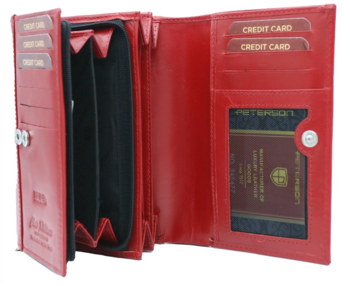 Dámská kožená peněženka červená - Peterson Persi