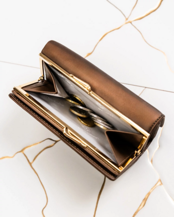 Dámská koženkovo/kožená peněženka hnědá - Peterson Haya