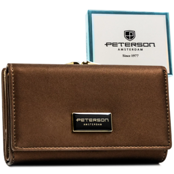Dámská koženkovo/kožená peněženka hnědá - Peterson Haya
