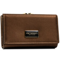 Dámská koženkovo/kožená peněženka hnědá - Peterson Haya