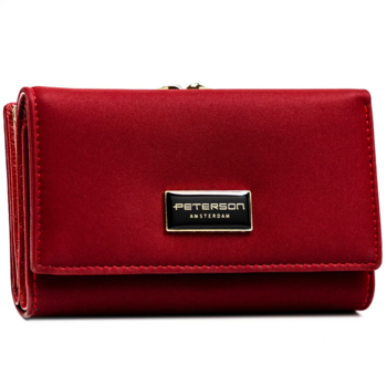 Dámská koženkovo/kožená peněženka červená - Peterson Haya