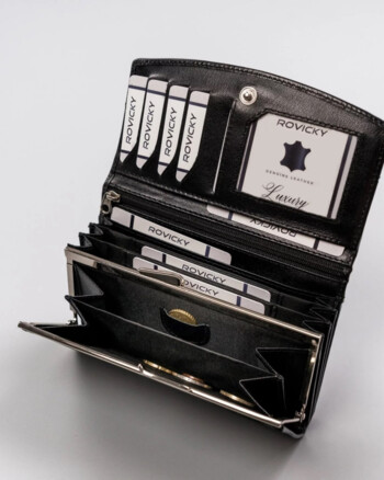 Dámská kožená peněženka černá - Rovicky Frieda
