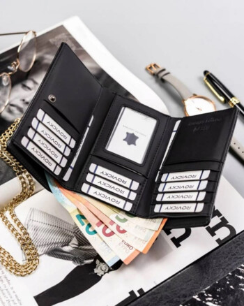 Dámská kožená peněženka černá - Rovicky Gabra