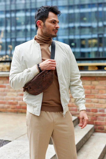 Pánská kožená ledvinka hnědá - Peterson Radom