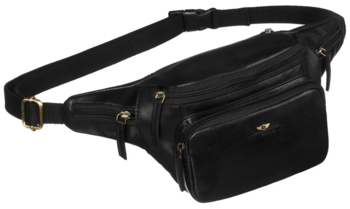 Pánská kožená ledvinka černá - Peterson Nikandr