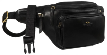 Pánská kožená ledvinka černá - Peterson Nikandr