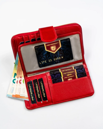 Dámská kožená peněženka červená - Peterson Asim