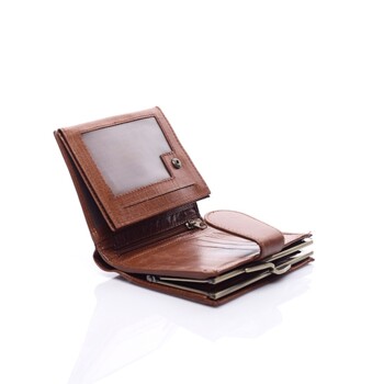 Dámská stylová kožená peněženka hnědá - Ellini Dahlia