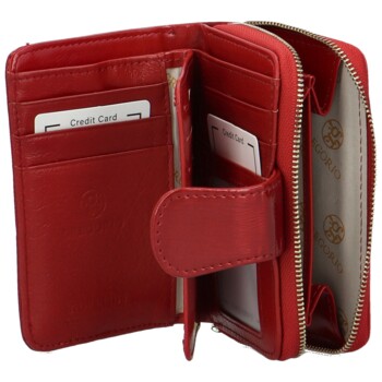 Dámská kožená peněženka červená - Gregorio Bradys Two