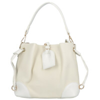 Dámská kabelka na rameno krémová/bílá - Firenze Lamisia