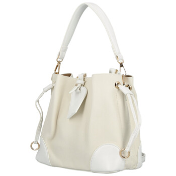 Dámská kabelka na rameno krémová/bílá - Firenze Lamisia
