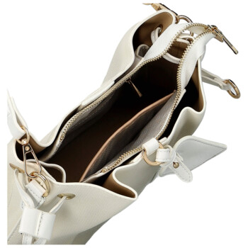 Dámská kabelka na rameno krémová/bílá - Firenze Lamisia