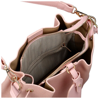 Dámská kabelka na rameno světle růžová - Firenze Lamisia