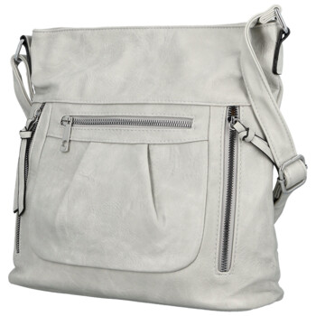 Dámská crossbody kabelka světle šedá - Firenze Angelis