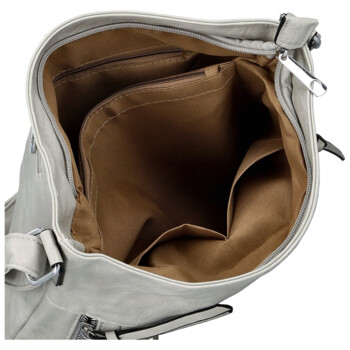 Dámská crossbody kabelka světle šedá - Firenze Angelis