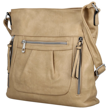 Dámská crossbody kabelka béžová - Firenze Angelis