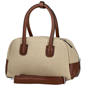 Dámská kabelka do ruky béžová/hnědá - Firenze Leesha