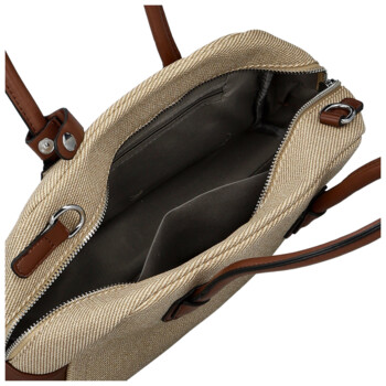 Dámská kabelka do ruky béžová/hnědá - Firenze Leesha