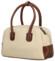 Dámská kabelka do ruky krémová/hnědá - Firenze Leesha