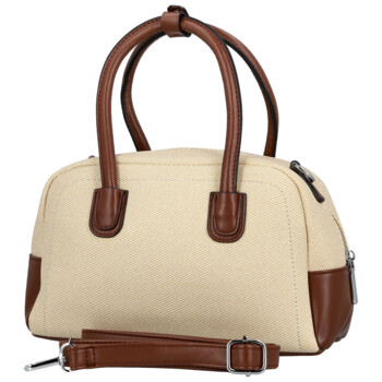 Dámská kabelka do ruky krémová/hnědá - Firenze Leesha