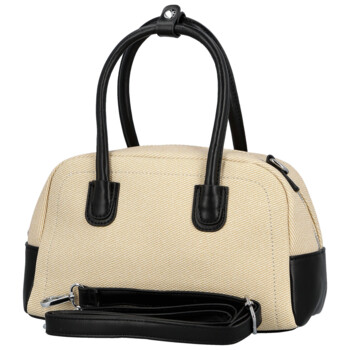 Dámská kabelka do ruky krémová/černá - Firenze Leesha