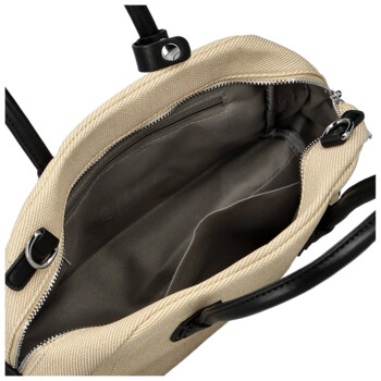 Dámská kabelka do ruky krémová/černá - Firenze Leesha