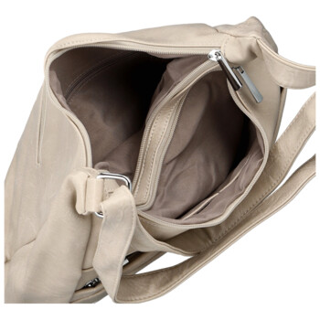 Dámská crossbody kabelka krémová - Firenze Ricco