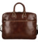 Kožená business taška hnědá - Delami Vera Pelle Evarist
