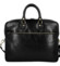 Kožená business taška černá - Delami Vera Pelle Evarist
