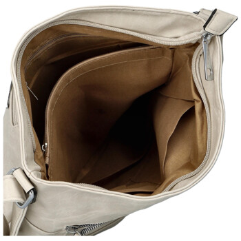 Dámská crossbody kabelka krémová - Firenze Ganna