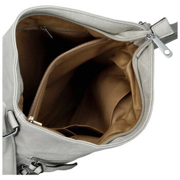 Dámská crossbody kabelka světle šedá - Firenze Ganna
