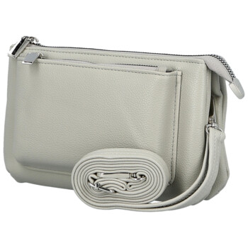 Dámská crossbody kabelka světle šedá - Firenze Hailey