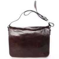 Pánská kožená crossbody kabelka hnědá - Delami Mohex