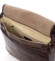Pánská kožená crossbody kabelka hnědá - Delami Mohex