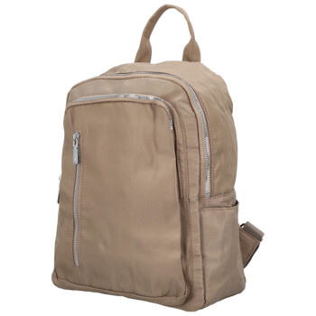 Dámský batoh tmavě béžový - Firenze Lusso
