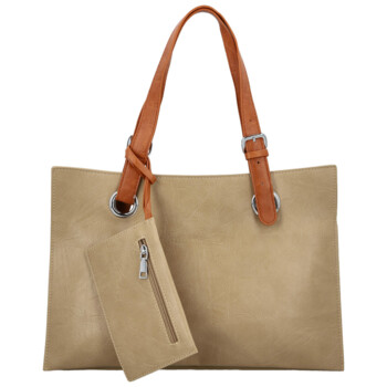 Dámská kabelka přes rameno tmavě béžová - Firenze Melisa