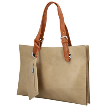 Dámská kabelka přes rameno tmavě béžová - Firenze Melisa