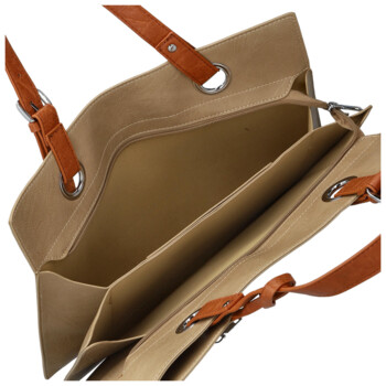 Dámská kabelka přes rameno tmavě béžová - Firenze Melisa