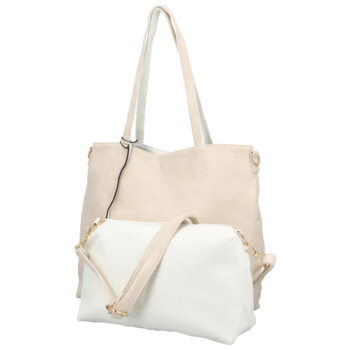 Dámská moderní kabelka přes rameno béžová - Firenze Prestige 2v1