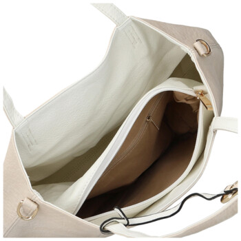 Dámská moderní kabelka přes rameno béžová - Firenze Prestige 2v1