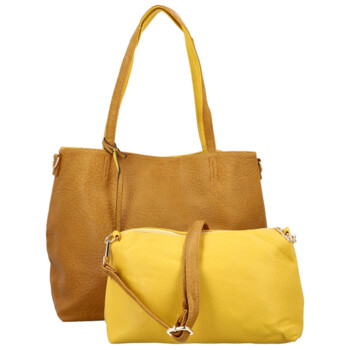 Dámská moderní kabelka přes rameno koňaková - Firenze Prestige 2v1