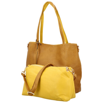 Dámská moderní kabelka přes rameno koňaková - Firenze Prestige 2v1