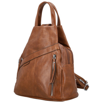 Dámský městský batoh hnědý - Firenze Jakey