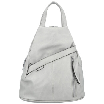 Dámský městský batoh světle šedý - Firenze Jakey