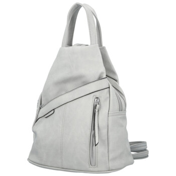 Dámský městský batoh světle šedý - Firenze Jakey