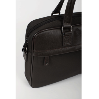 Pánská business taška na notebook tmavě hnědá - Fagola Clark