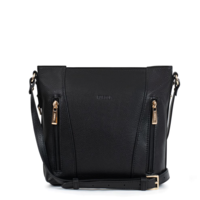 Dámská kožená kabelka přes rameno černá - Fagola Preira